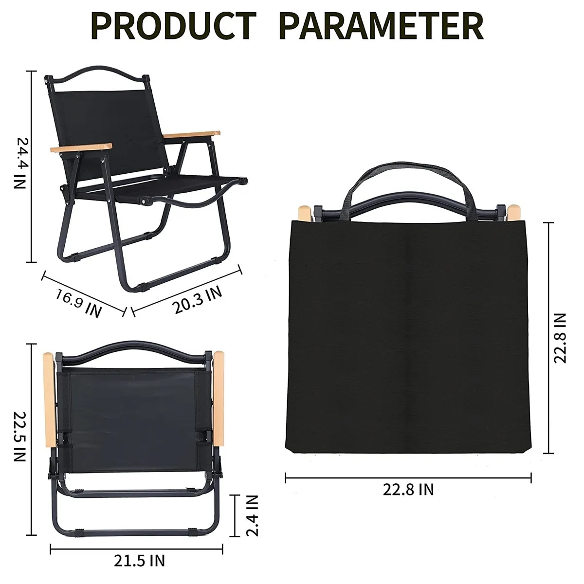 Folding Outdoor Camping Chairs with handle and storage bag 4