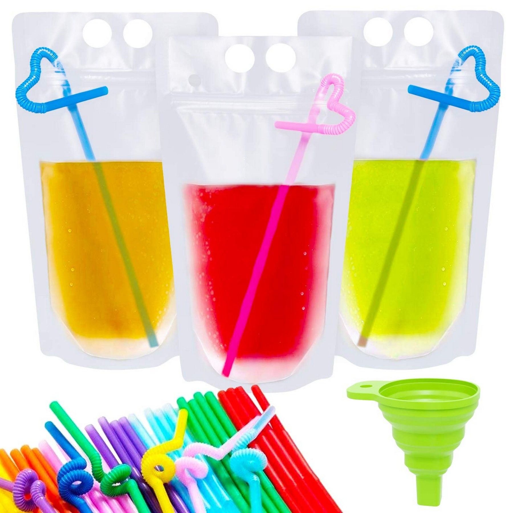 Reusable Drink Pouches Clear Drink Bags 4