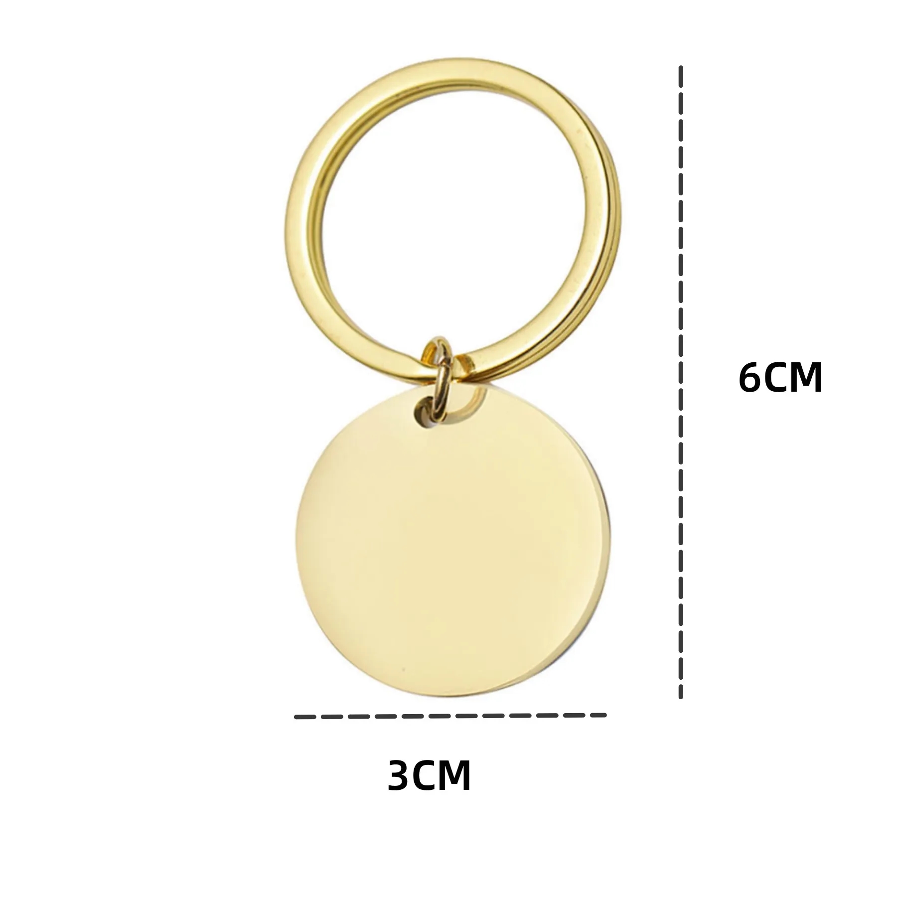 Round Stainless Steel Keychain 3