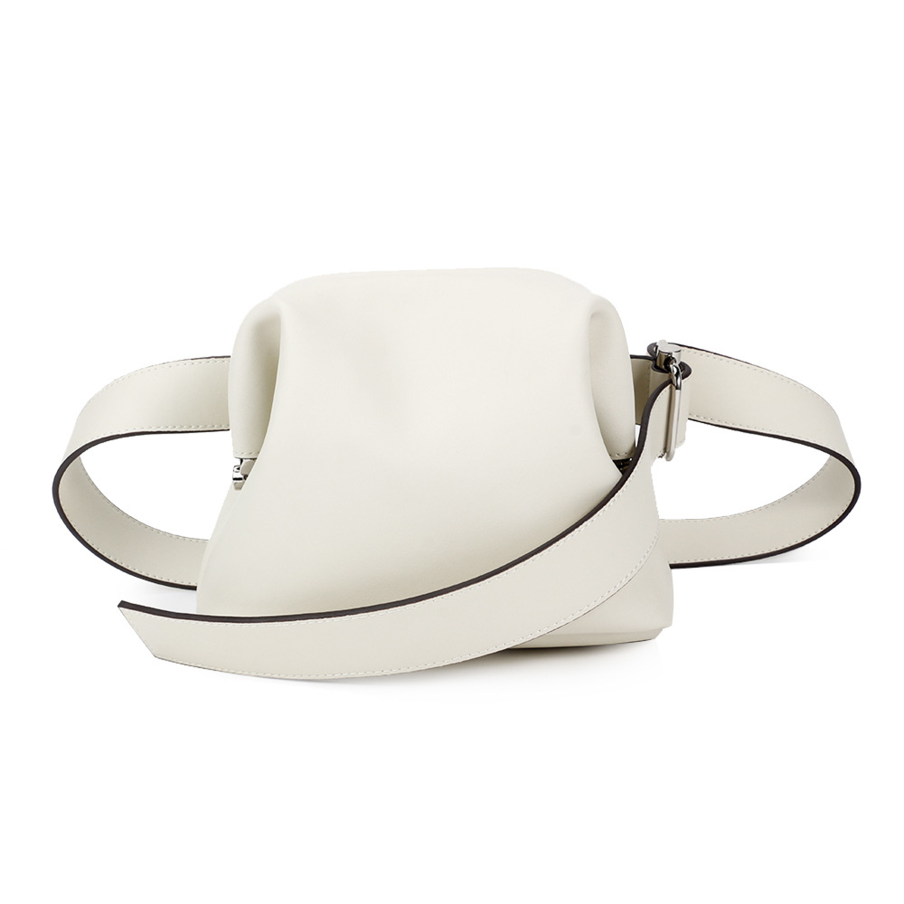 Genuine Leather  one-shoulder mini handle lifts up 3