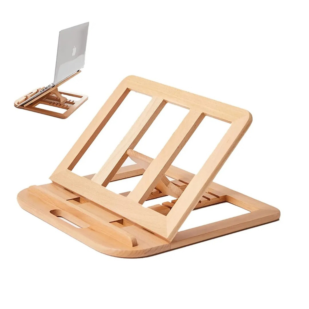 Adjustable Foldable Wooden Laptop Stand 2
