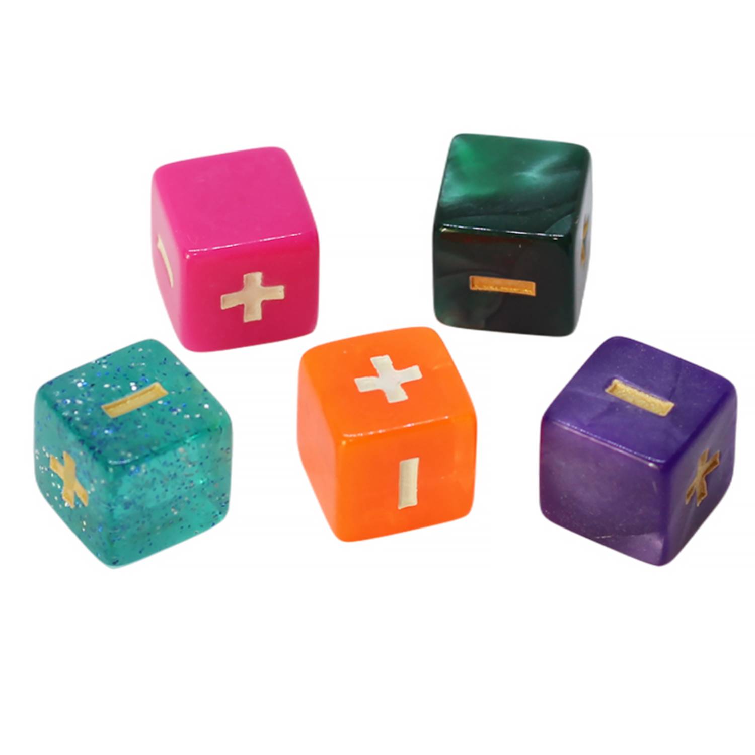 Kids Acrylic Educational Plus Minus Dice Toy 3