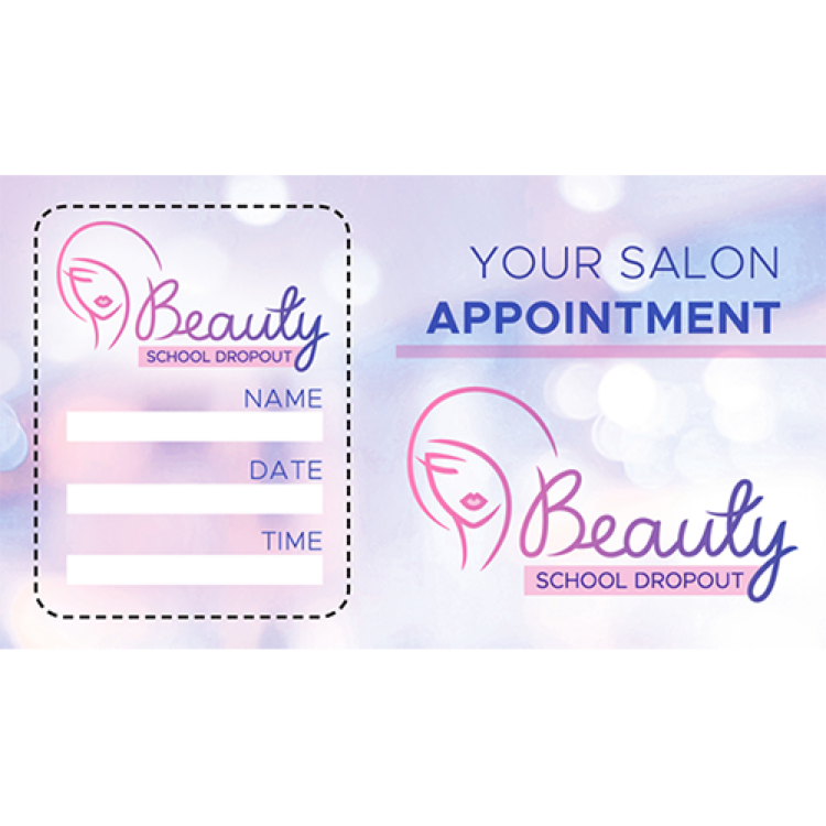 Round Rectangle Sticker Appointment Card (3.5" x 2")