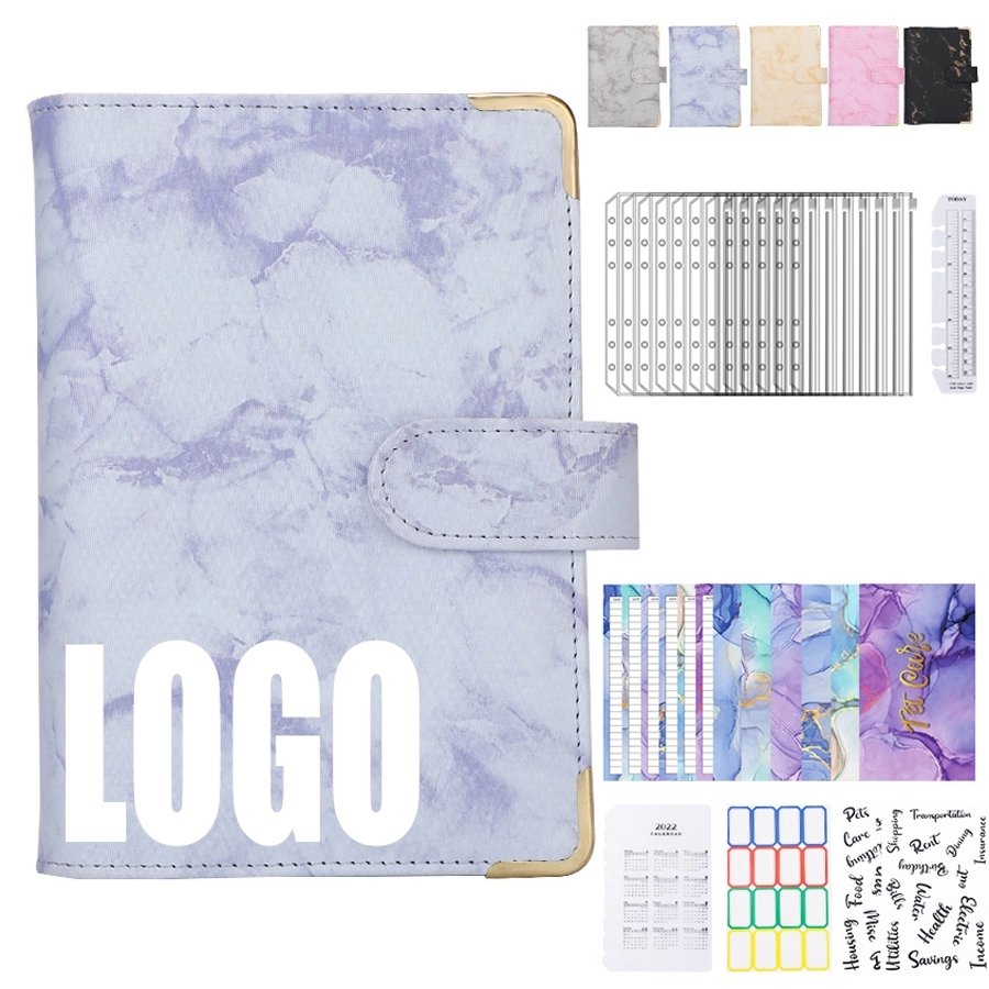 PU Leather A6 Budget Planner Binder Notebook 5