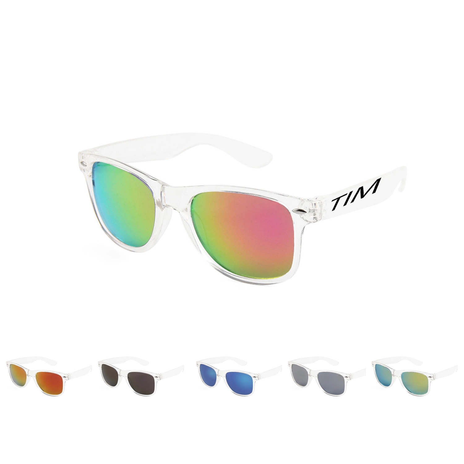 Adults Clear Fram Rainbow Sunglasses 1
