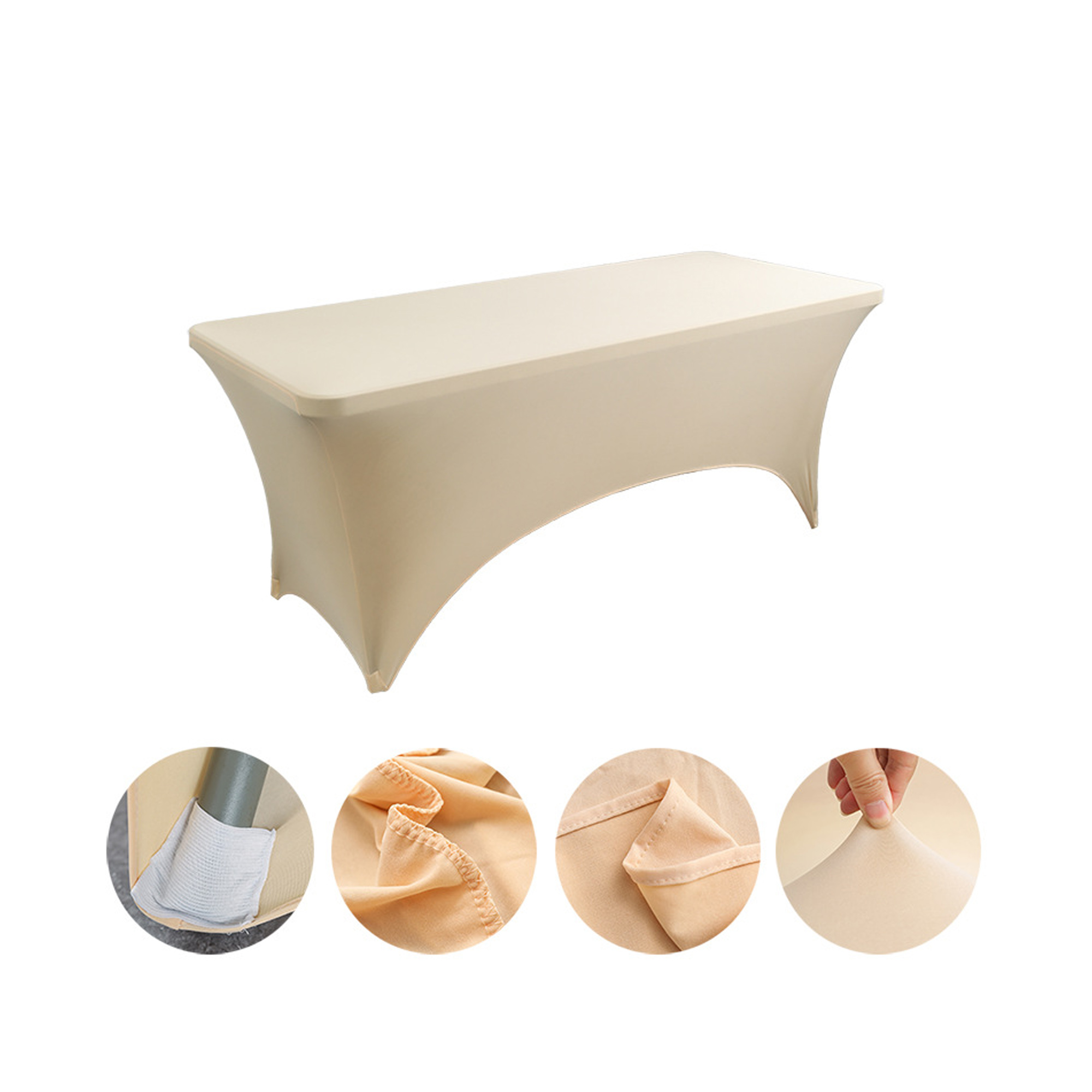6FT Customized Polyester Tablecloth Elastic Table Cover 9