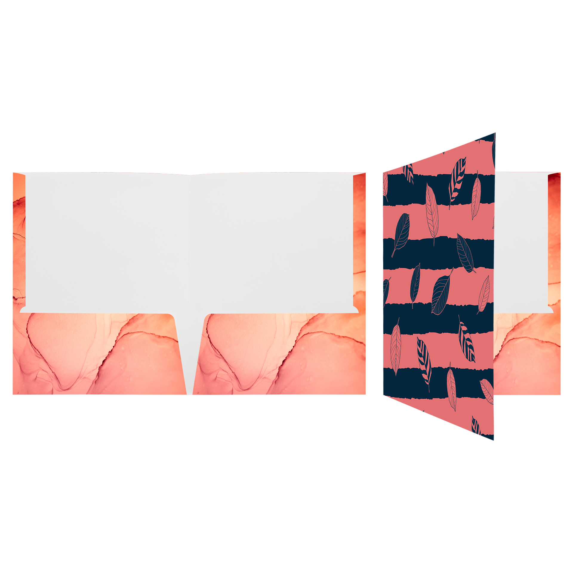 250gsm White Paper Card Folder With UV Gloss For A4 Paper 2
