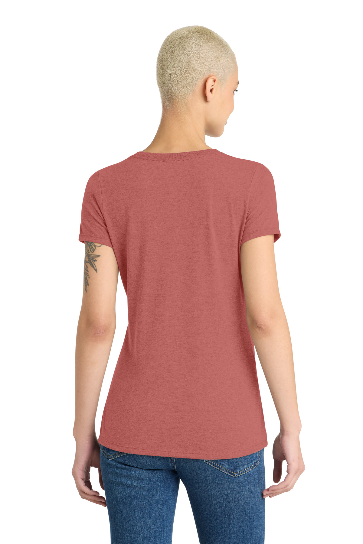District Women's Perfect Tri V-Neck Tee. DM1350L 194
