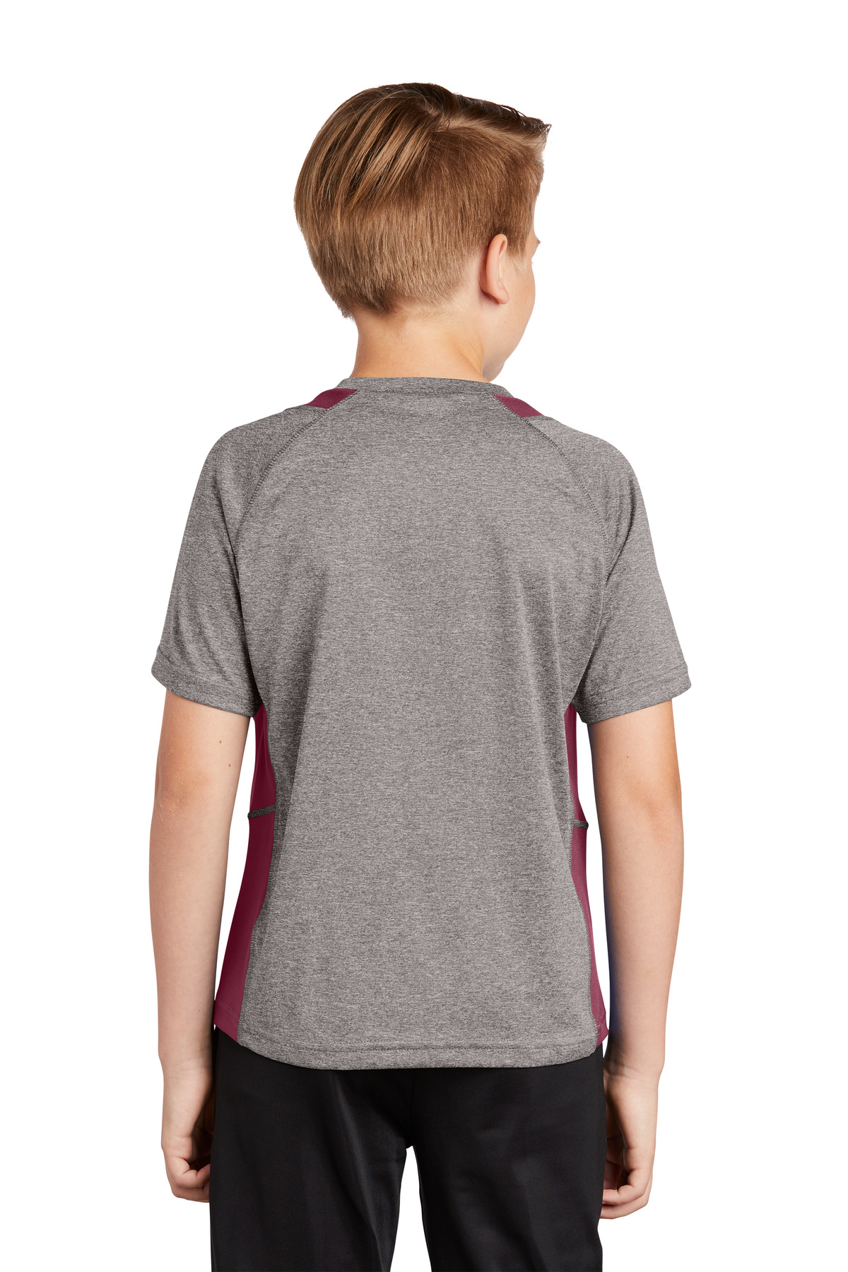 Sport-Tek Youth Heather Colorblock Contender Tee. YST361 12