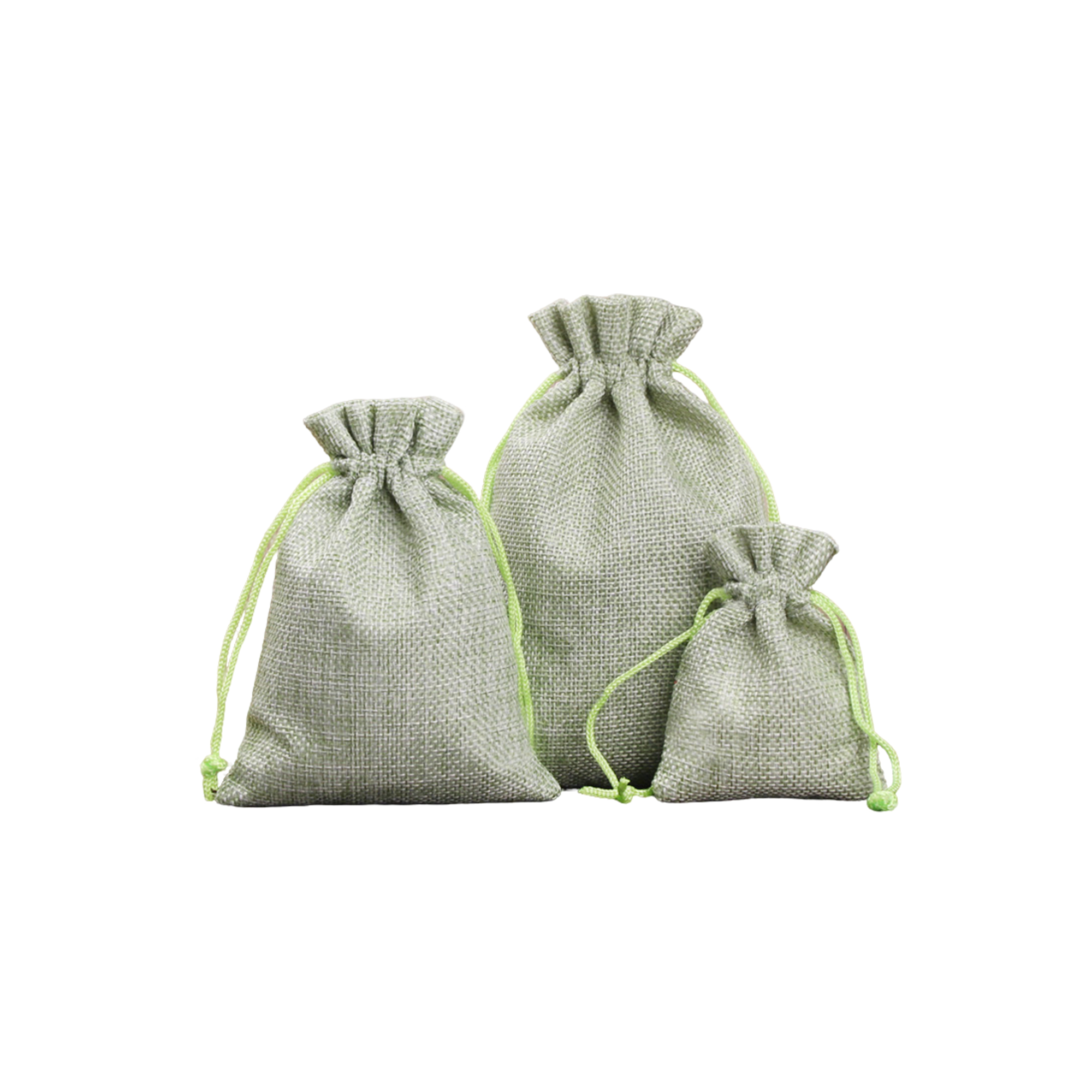Burlap Drawstring Gift Pouch With Double Knot Closure 20
