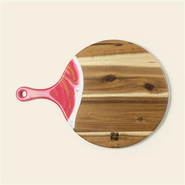 XL Round Acacia Board With Handle 36