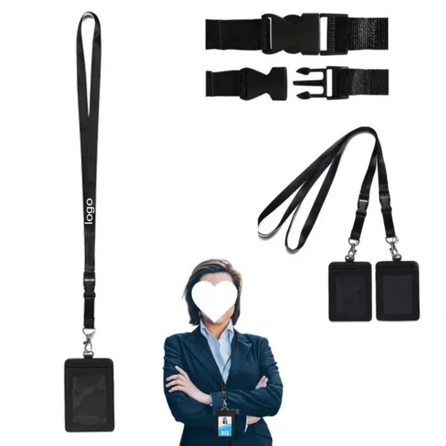 Professional PU Leather Badge Holder
 1