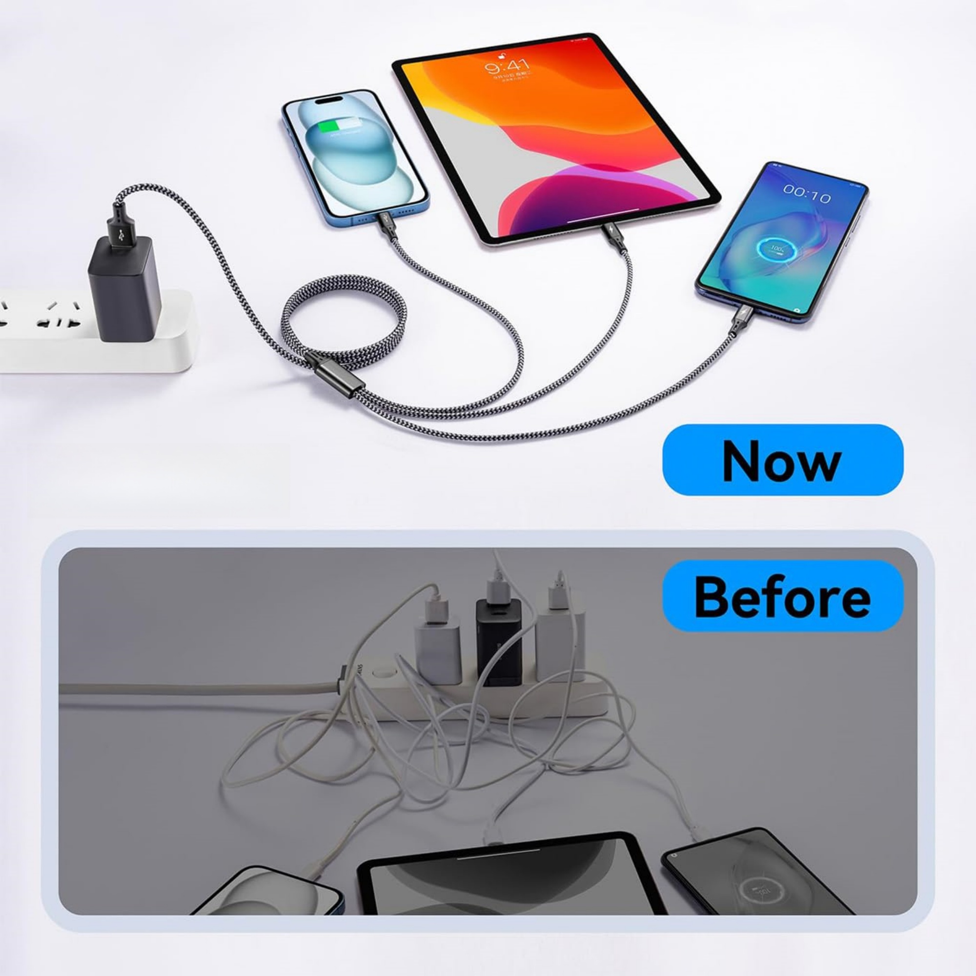 4ft Braided Fast Charging Cable with Capsule Case 7