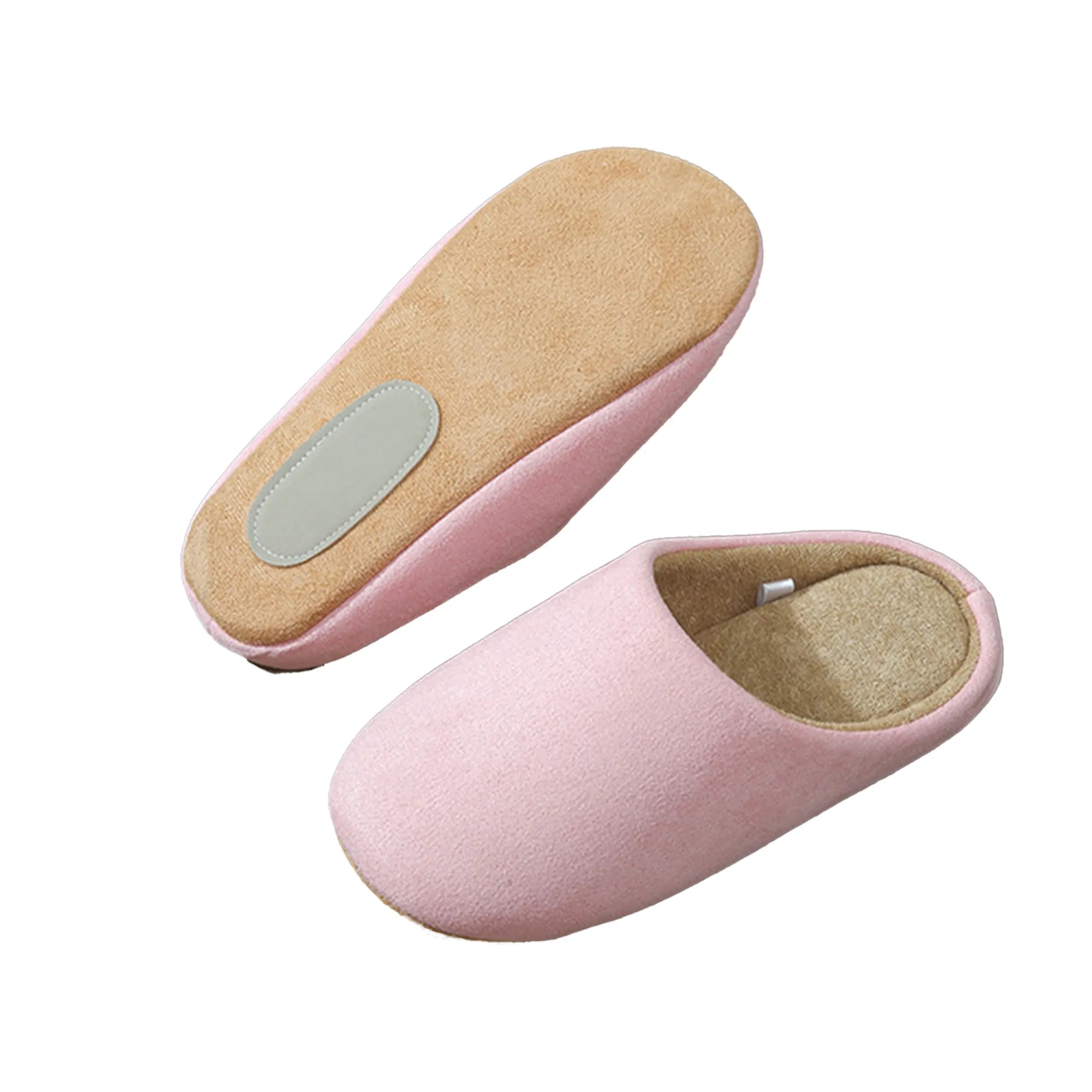 MOQ 30 Quiet Soft Bottom Plush Slippers Non-Slip Home 5