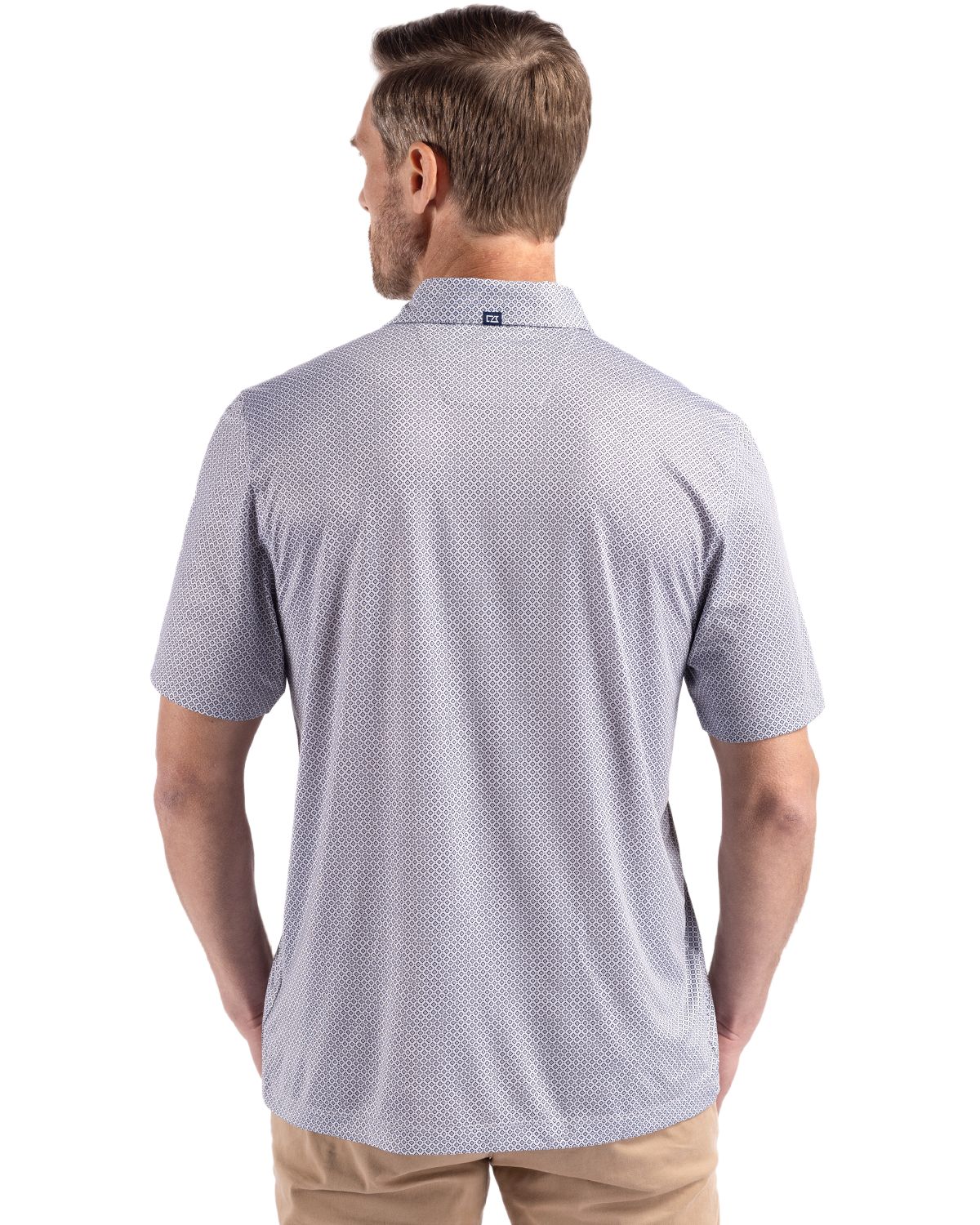 Cutter & Buck Pike Recycled Diamond Dot Print Mens Polo 30
