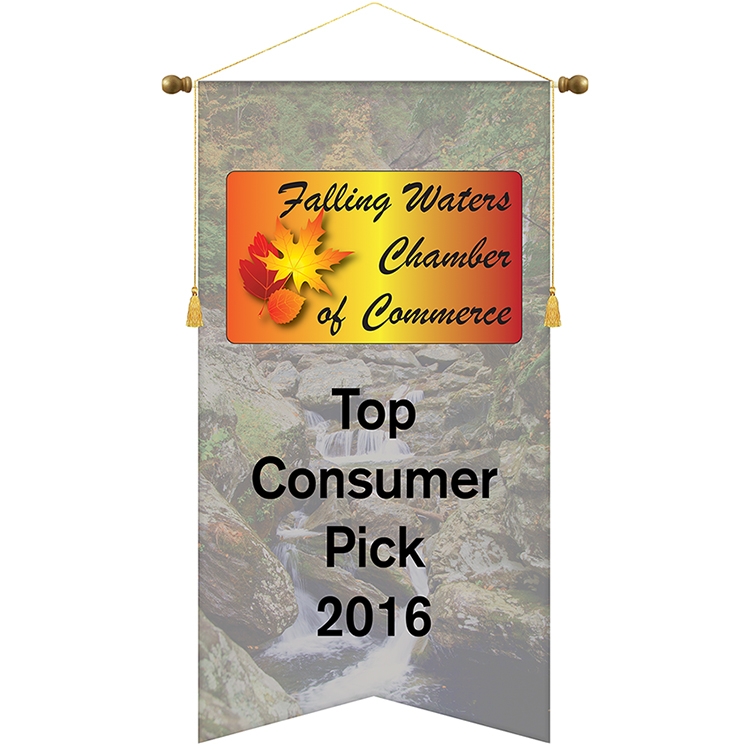 26" x 48" Podium Banner, Angle Cut / No Fringe 2