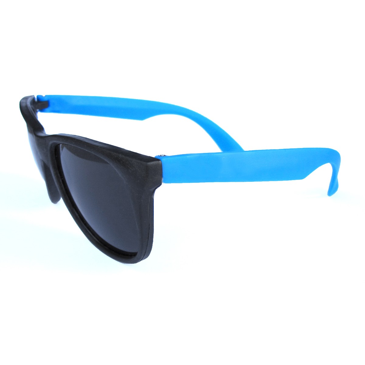 Black Frame Sunglasses w/Neon Temples 3