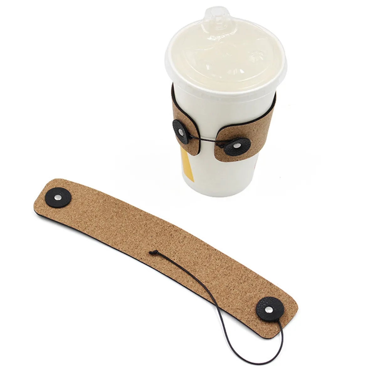Adjustable Insulated Leather Coffee Cup Holder 6