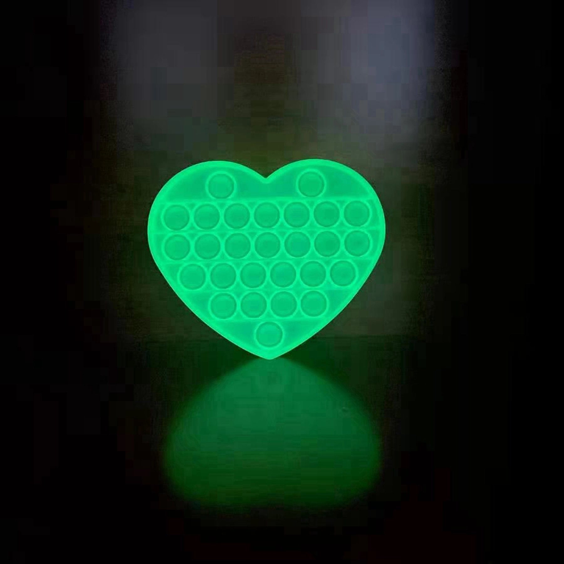 Heart Shape Noctilucence Bubble Sensory Fidget Toy 11