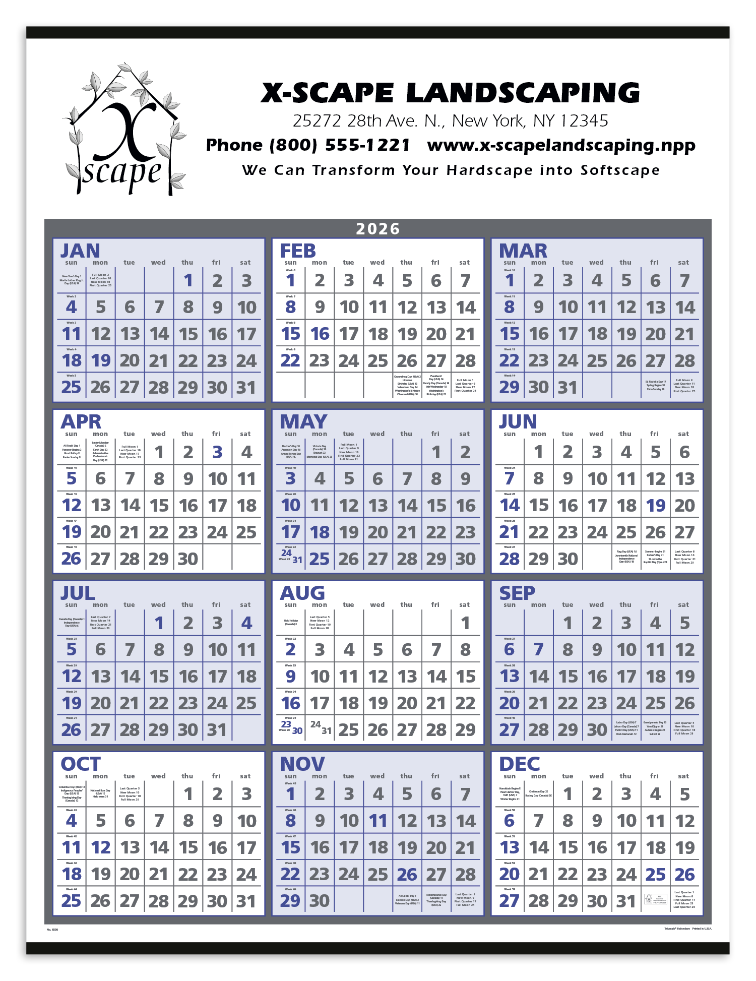 Triumph® Calendars Span-A-Year Calendar 5
