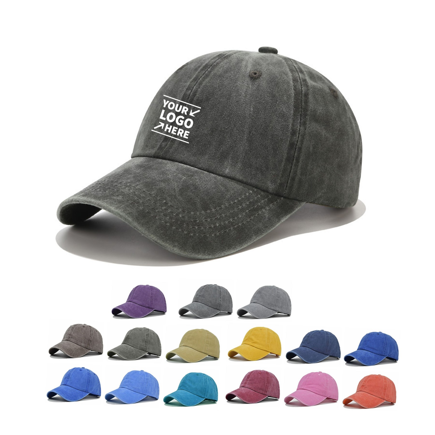 Washed Denim Baseball Cap