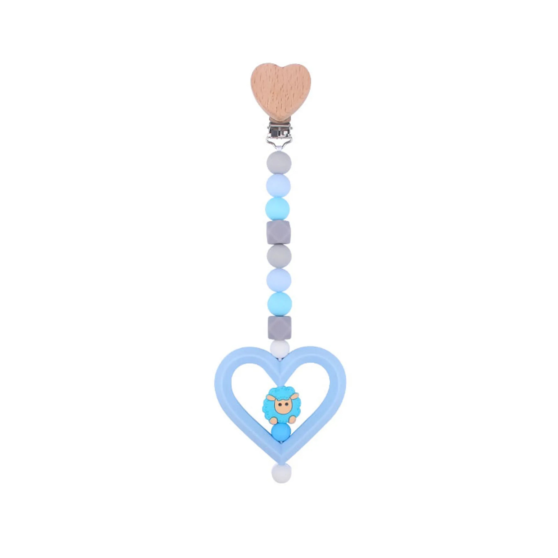 Heart Silicone Animal Pacifier Chain 14