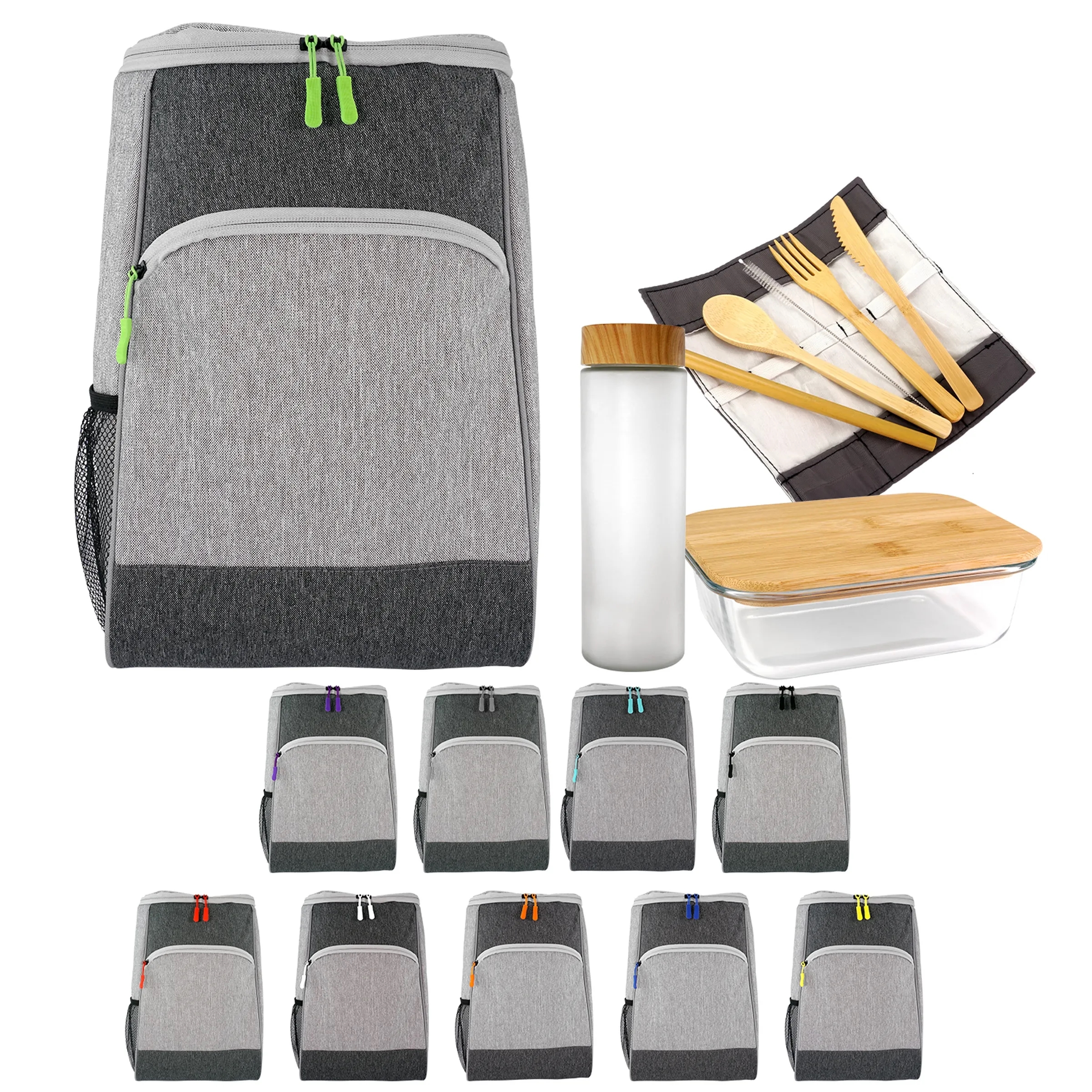 BAY COOLER BACKPACK GLASS LUNCH SET 19