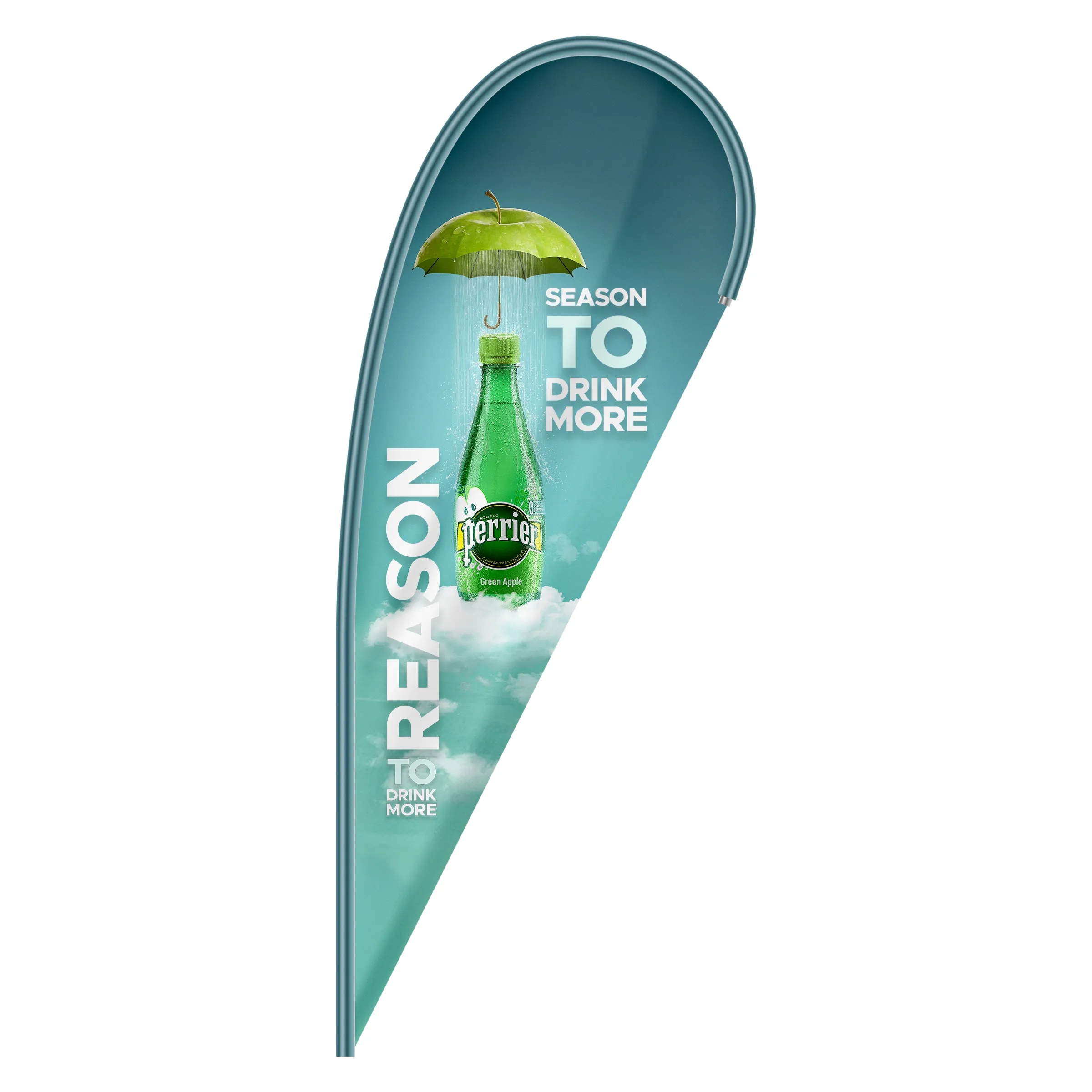 Custom Digital Printed Teardrop Flags 8.5' x 3.5' 2