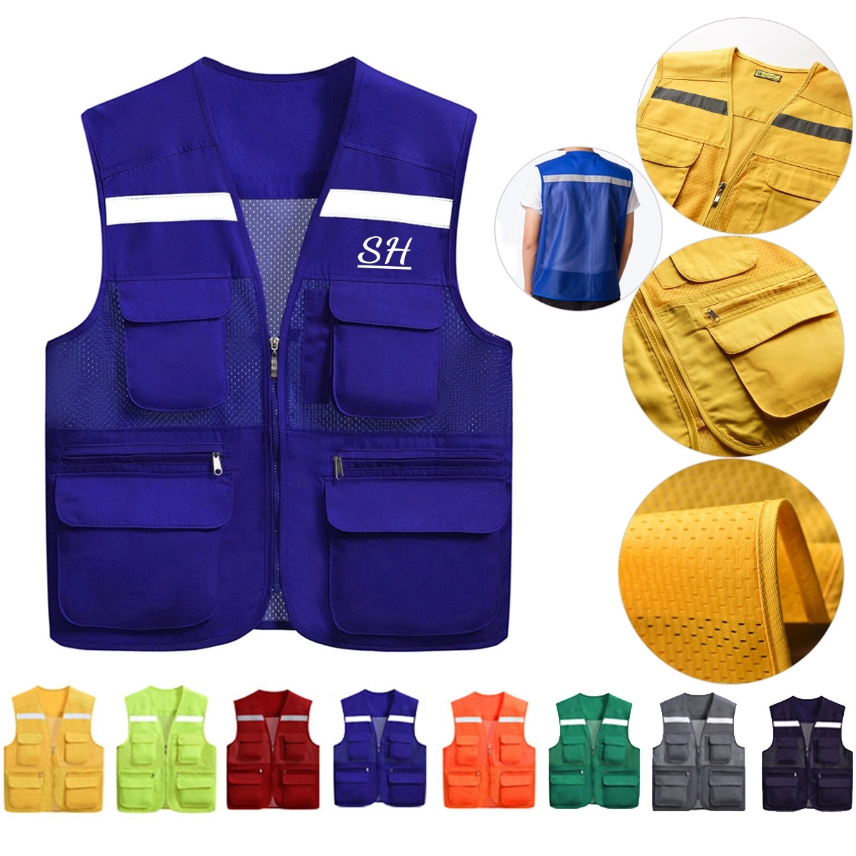Breathable Safety Workwear Waistcoat With Pockets 4