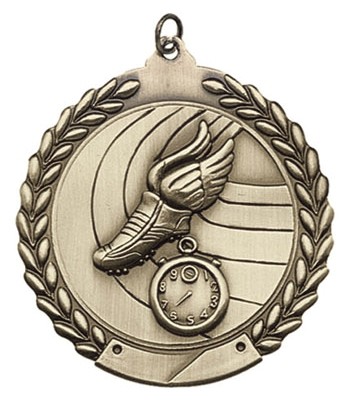 Track Die Cast Medal, 1 3/4" 2