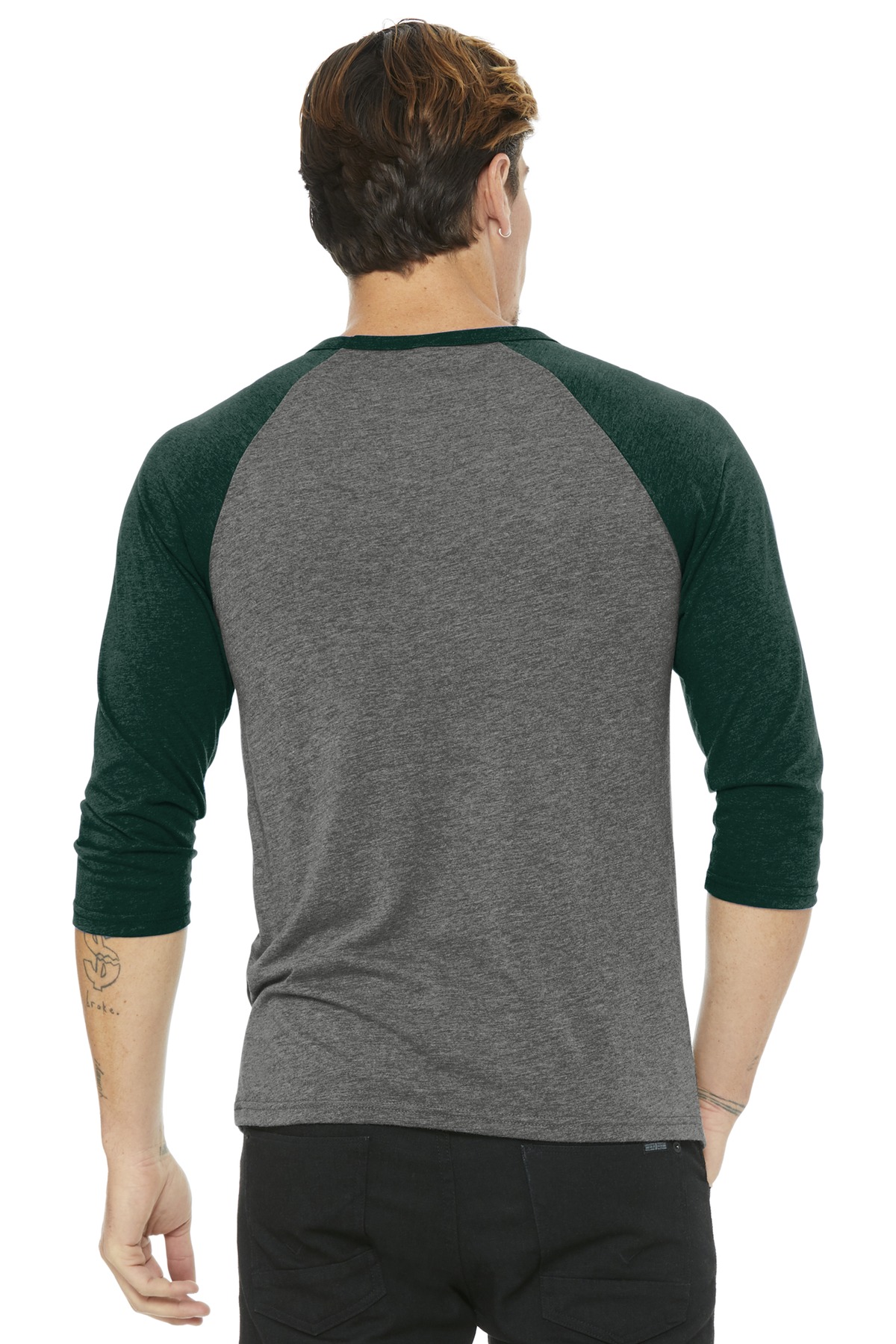 BELLA+CANVAS Unisex 3/4-Sleeve Baseball Tee. BC3200 131