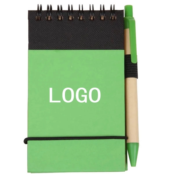 Eco Recycled Jotter Notepad With Pen 1