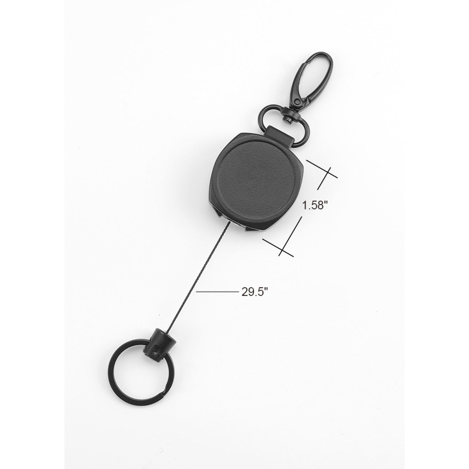 Heavy Duty Metal Badge Reel w/ Keyring and Lobster 2