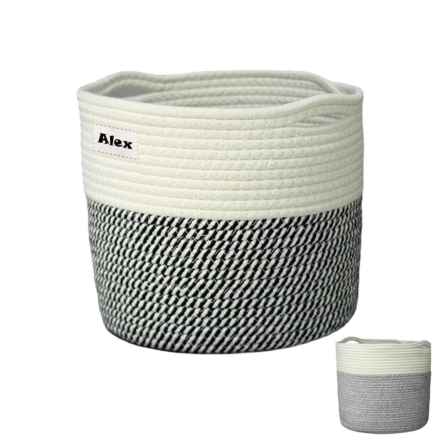 Cotton Rope Large Capacity Round Basket 2