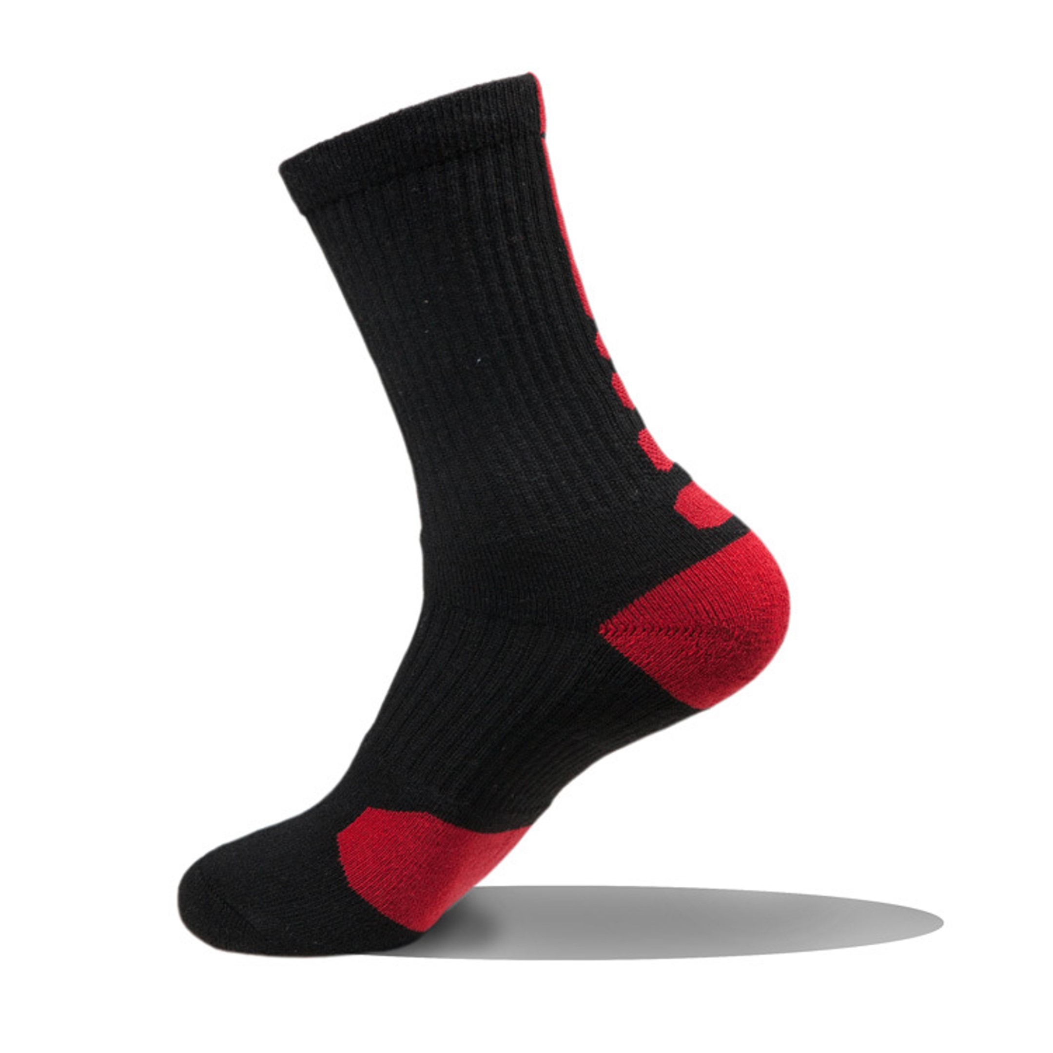 Custom Logo Knit Jacquard Cotton Athletic Crew Socks 3