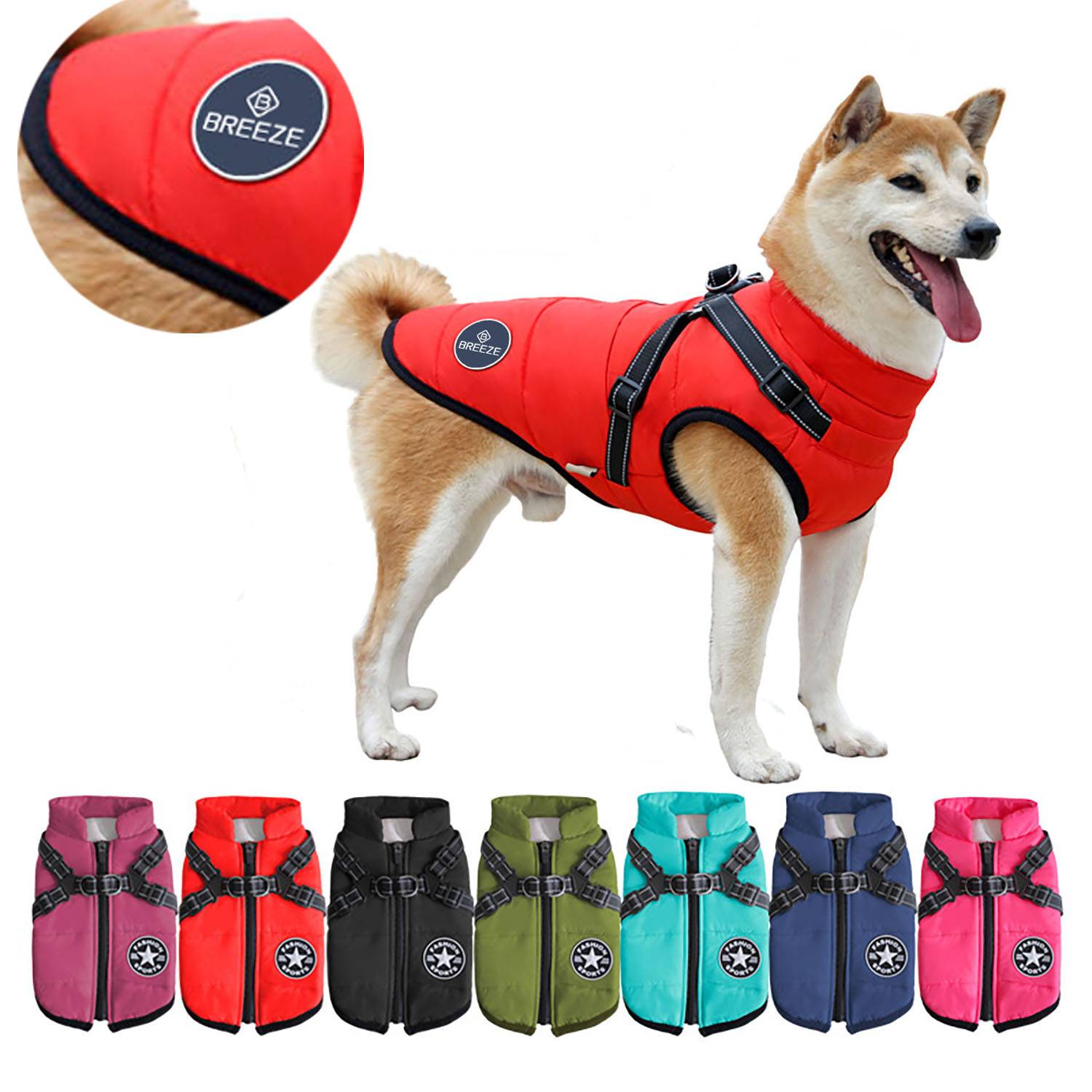 Cotton-Padded Dog Vest 18