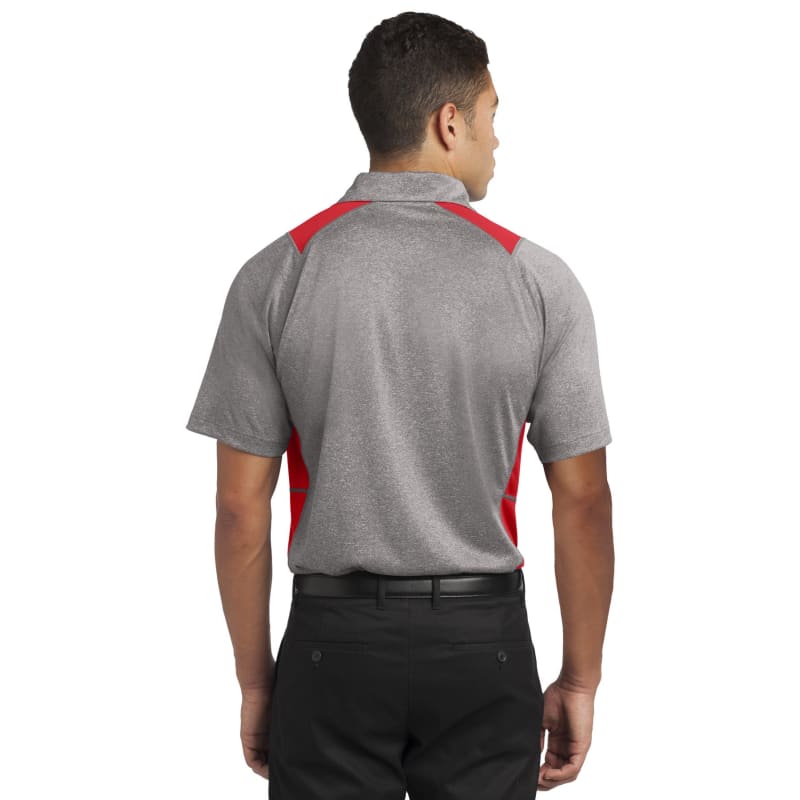 Sport-Tek Heather Colorblock Contender Polo. 26