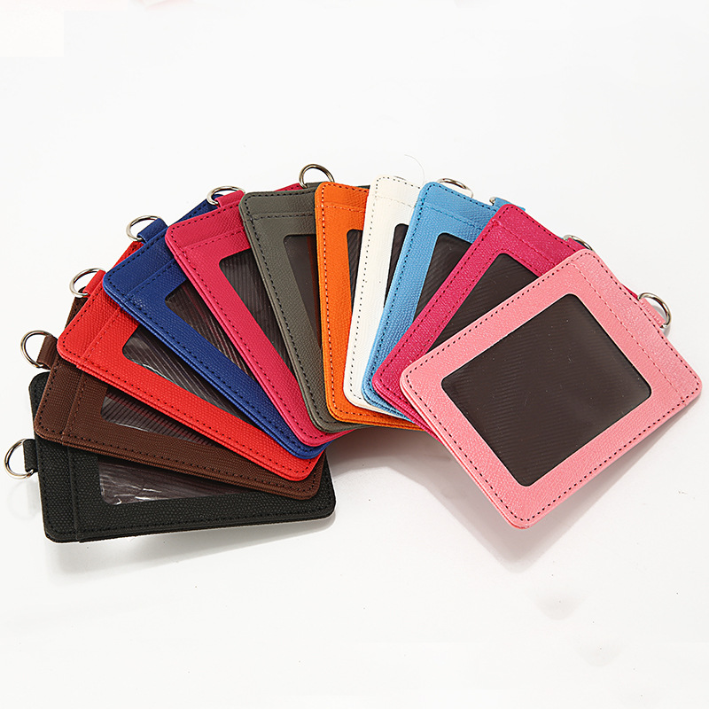 Multi Slot Leather Card Holder with Lanyard 4