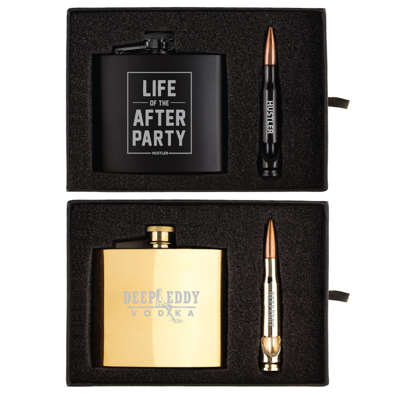 Tactical 5 oz. Flask and Bullet Bottle Opener Gift Set 1