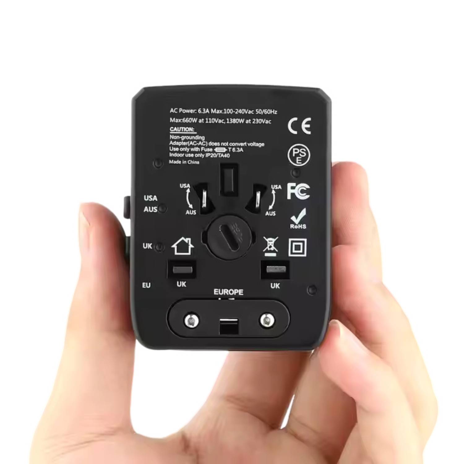 3 USB A and 1 Type C Universal Travel Adapter 3