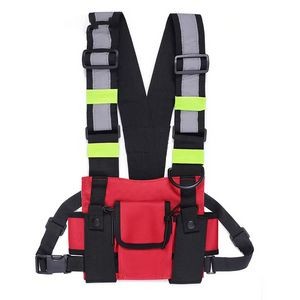 Adjustable Reflective Chest Rig Bag 15