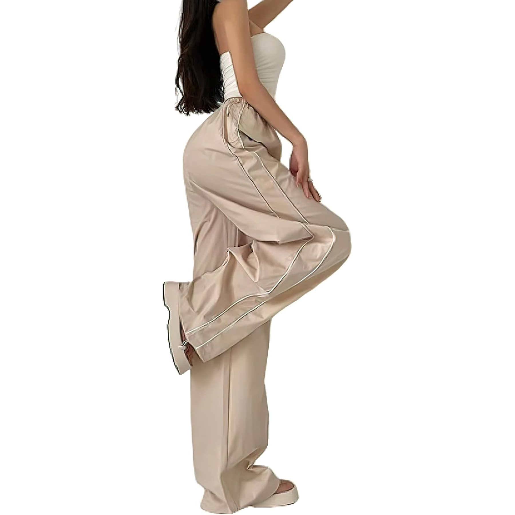 Women's Baggy Y2K Parachute Track Pants 3