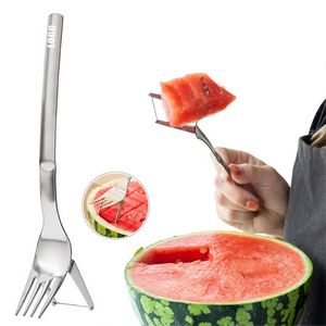 Stainless Steel Watermelon Fork With Integrated Cutter 15