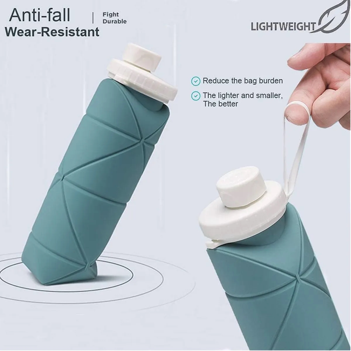 20oz Silicone Foldable Collapsible Water Bottle 5