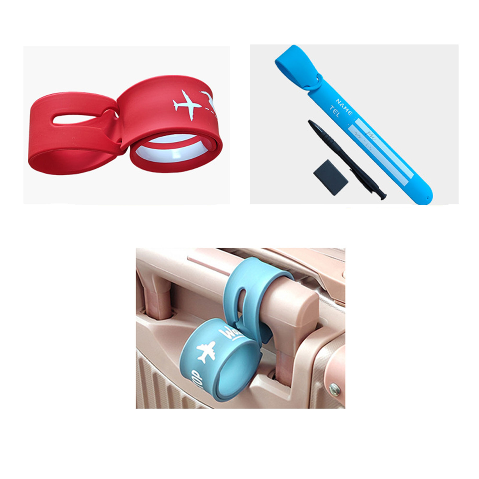 Silicone Slap Bracelet Luggage Tag 3