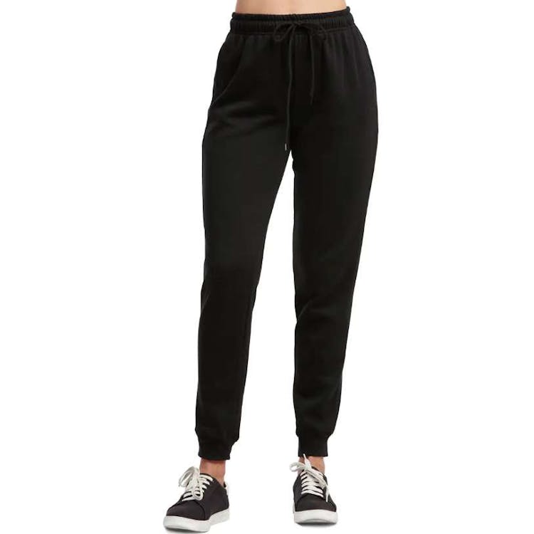 Sofra Ladies Fleece Joggers Black Large 2