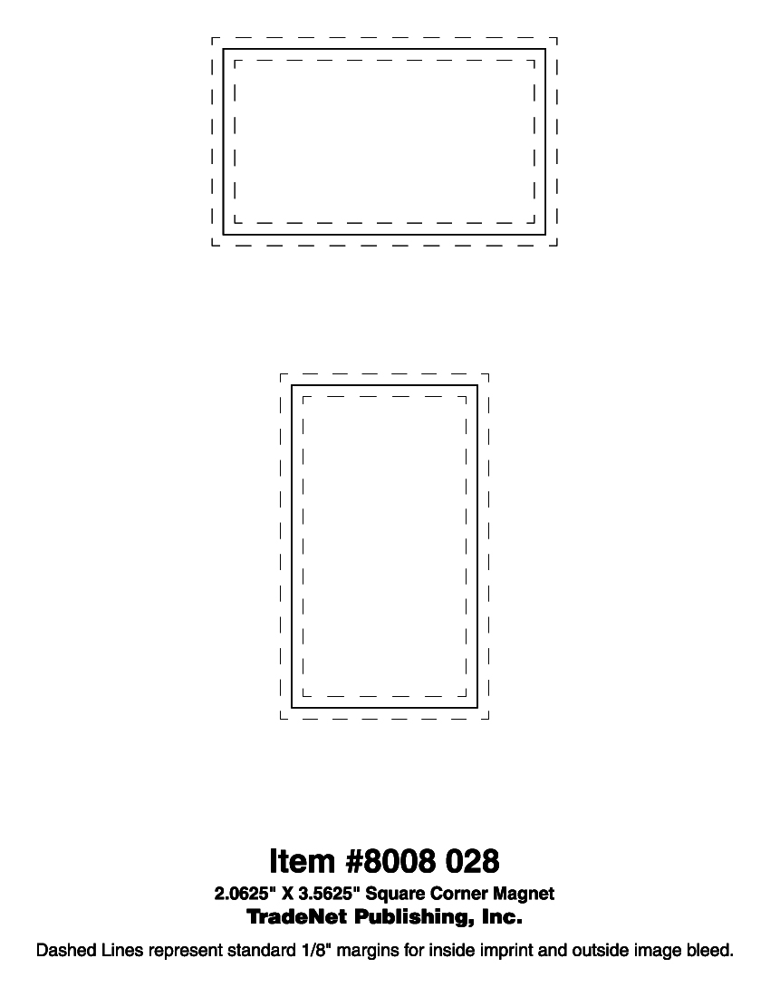 Magnet - 2.0625x3.5625 Square Corner - 25 Mil 4