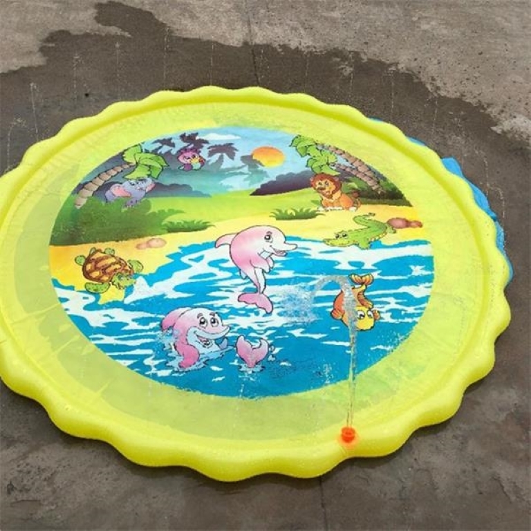 Inflatable outdoor sprinkler splash play mat 68" 12