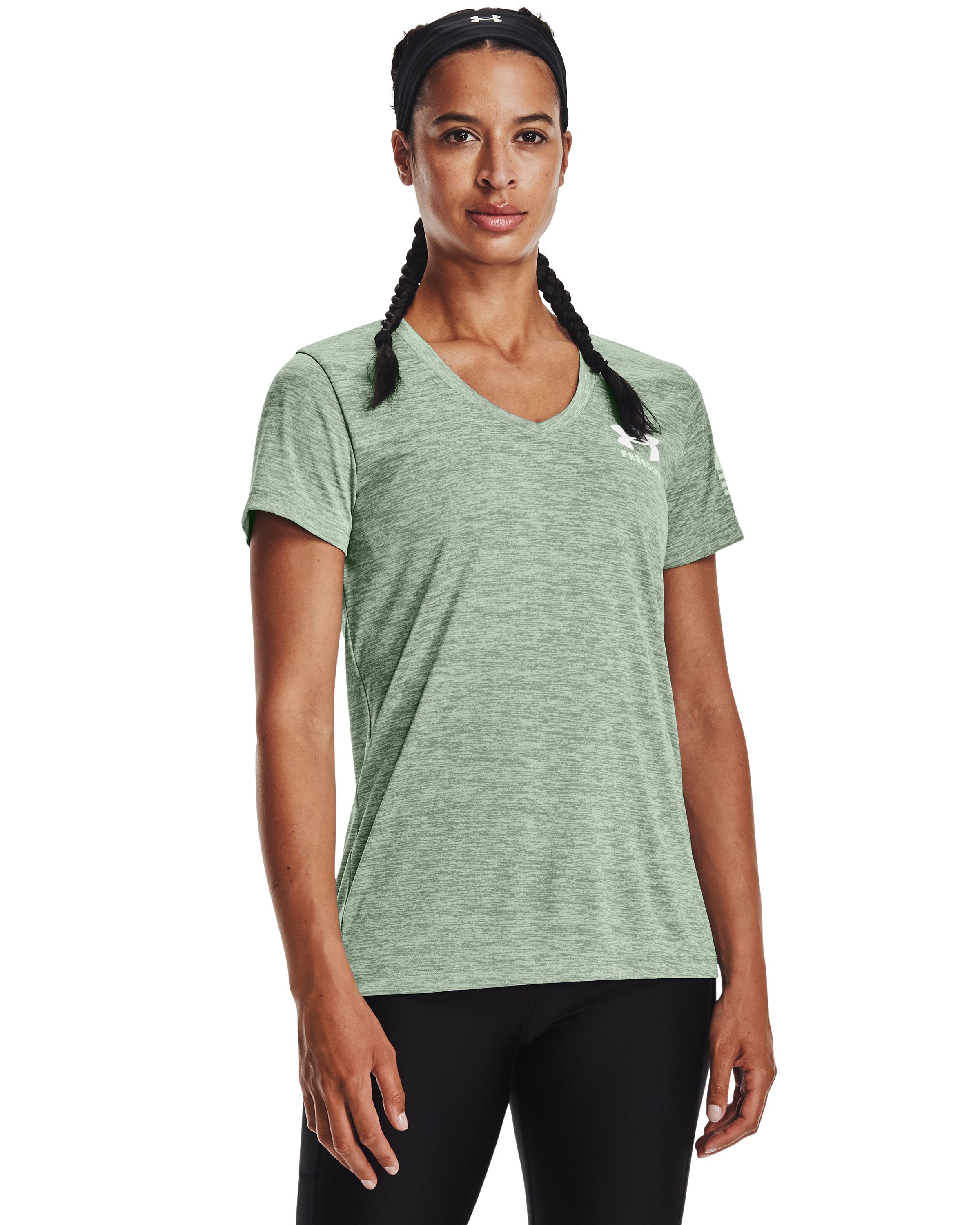 UA Tech Freedom Women's Short Sleeve V-Neck 7