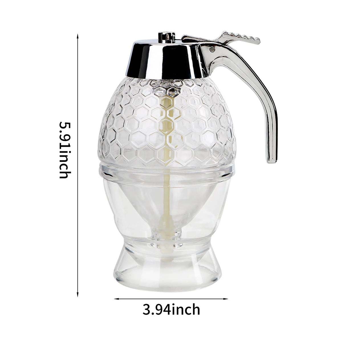 Glass Honey Jar Dispenser Airtight No Drip 2